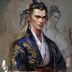 白洁传反派人物形象示意，古典商贾风格，面相精明、衣着华贵，神情傲慢，画面色调偏冷